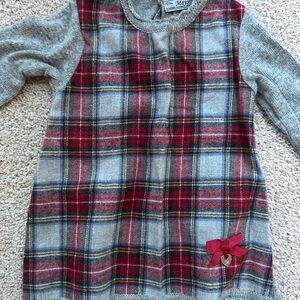 Mayoral Plaid Sweater - Red and Gray